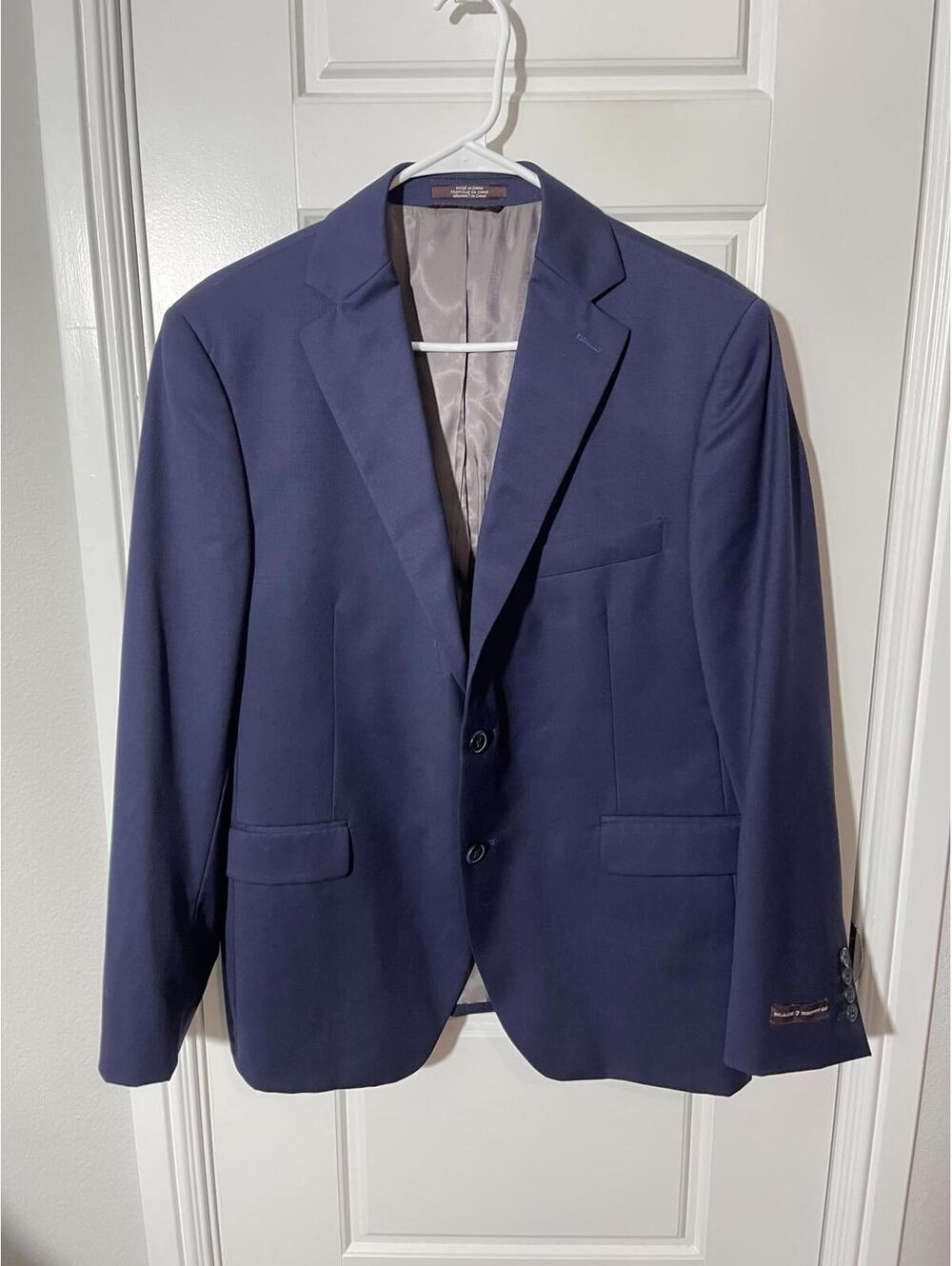 black and brown Suits for Men Size Large Navy Blue Blazer M431